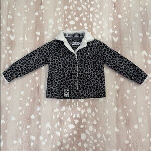 Mickey Mouse Toddler Girls Leopard Sherpa Jacket 3T Disney